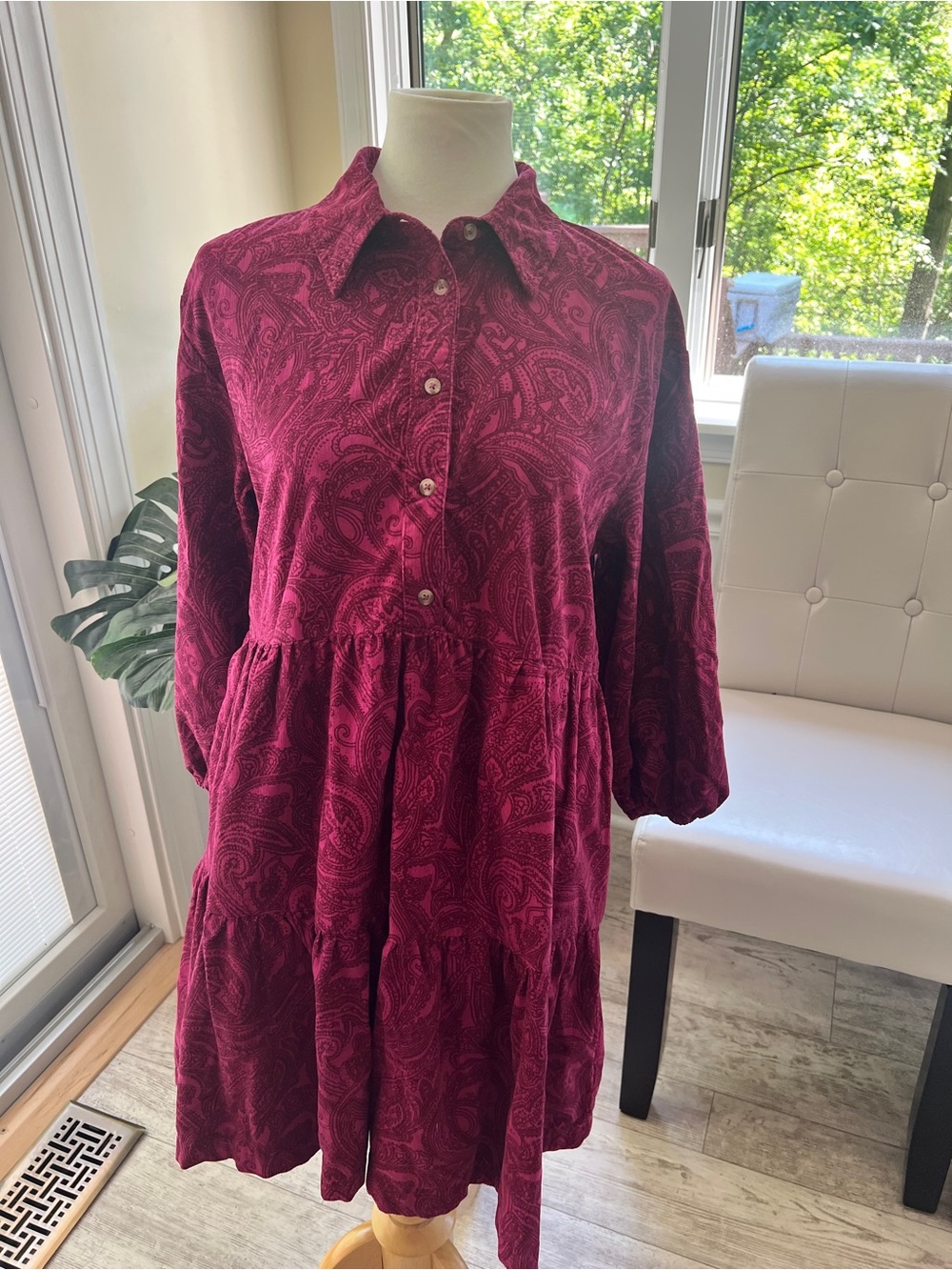 The Bettina Tiered Shirt Dress by Maeve Mini Corduroy
Edition Size M - Picture 2 of 16